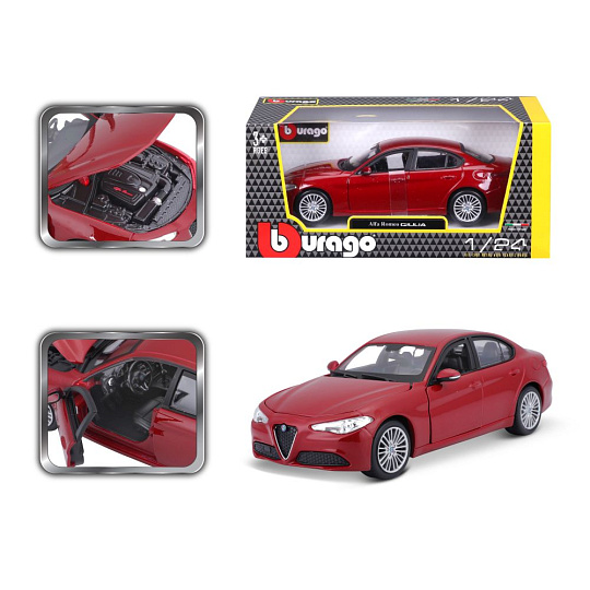 Bburago ORBICO Bburago 1:24 Plus Alfa Romeo Giulia (2016) Metallic Red Bburago ORBICO Bburago 1:24 Plus Alfa Romeo Giulia (2016) Metallic Red