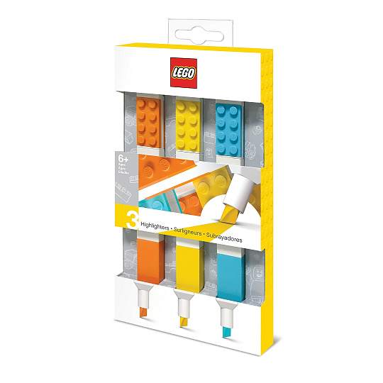 Smartlife LEGO Zvýrazňovače, mix barev - 3 ks