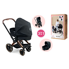 Corolle Kočárek Cybex Black 3 v1 pro panenky 36-42 cm Corolle Kočárek Cybex Black 3 v1 pro panenky 36-42 cm