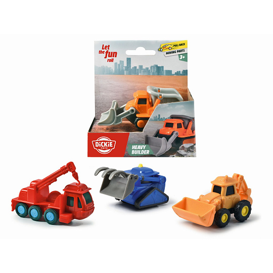 Dickie Stavební autíčko 10cm, 4 druhy Dickie Stavební autíčko 10cm, 4 druhy