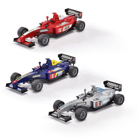 Dickie Formule 14 cm, natahování na šňůrku, 3 druhy Dickie Formule 14 cm, natahování na šňůrku, 3 druhy