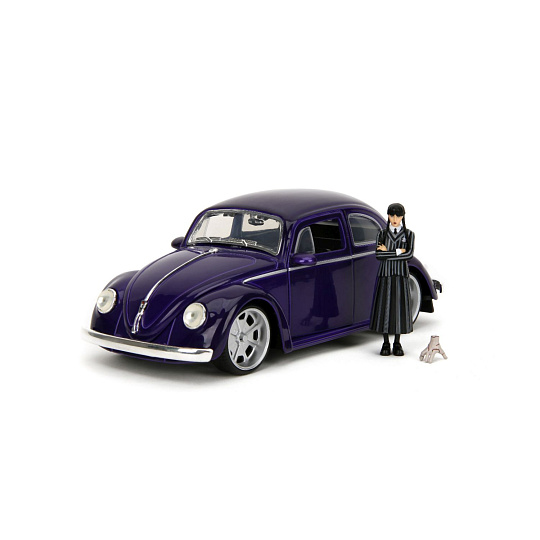 Jada Wednesday auto 1972 VW Beetle 1:24 a figurka Wednesday Jada Wednesday auto 1972 VW Beetle 1:24 a figurka Wednesday