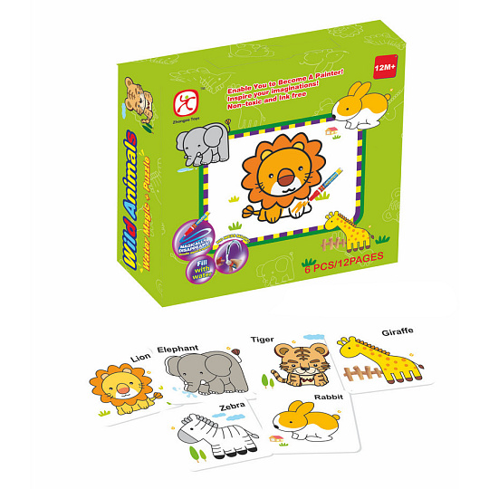 Mac Toys Vybarvovací puzzle zvířata