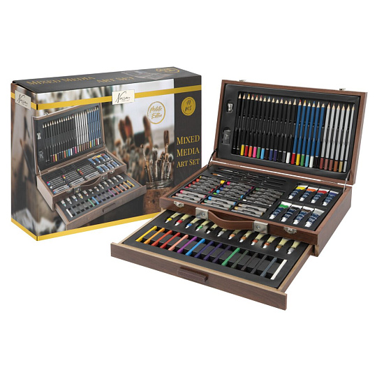 Mac Toys Velký dřevěný kreativní kufřík Mac Toys Velký dřevěný kreativní kufřík