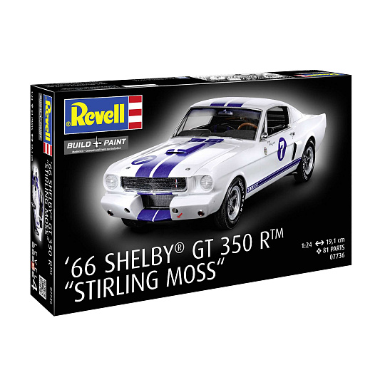 Revell Plastic ModelKit auto 07736 - 1966 Shelby GT 350 R "Stirling Moss" (1:24) Revell Plastic ModelKit auto 07736 - 1966 Shelby GT 350 R "Stirling Moss" (1:24)