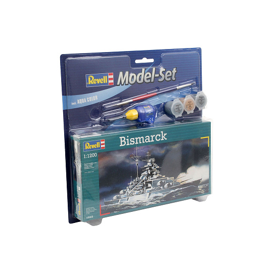 Revell ModelSet loď 65802 - Bismarck (1:1200)