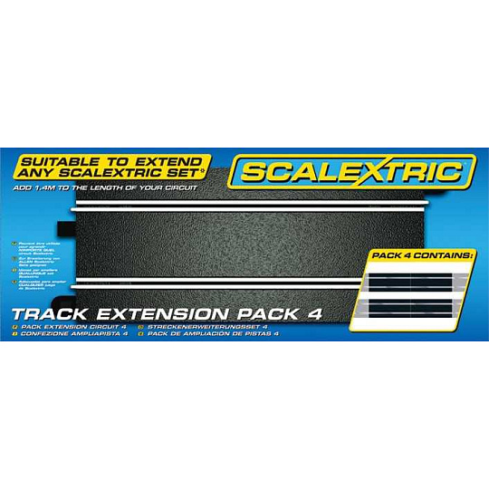Scalextric Rozšíření trati SCALEXTRIC C8526 - Track Extension Pack 4 - Straights Scalextric Rozšíření trati SCALEXTRIC C8526 - Track Extension Pack 4 - Straights