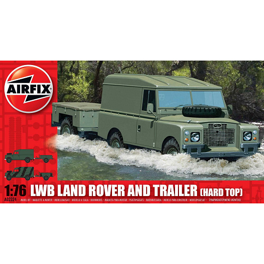Airfix Classic Kit military A02324 - LWB Land Rover (Hard Top) and Trailer (1:76) Airfix Classic Kit military A02324 - LWB Land Rover (Hard Top) and Trailer (1:76)
