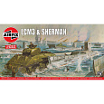 Airfix Classic Kit VINTAGE military A03301V - LCM3 & Sherman Tank (1:76)