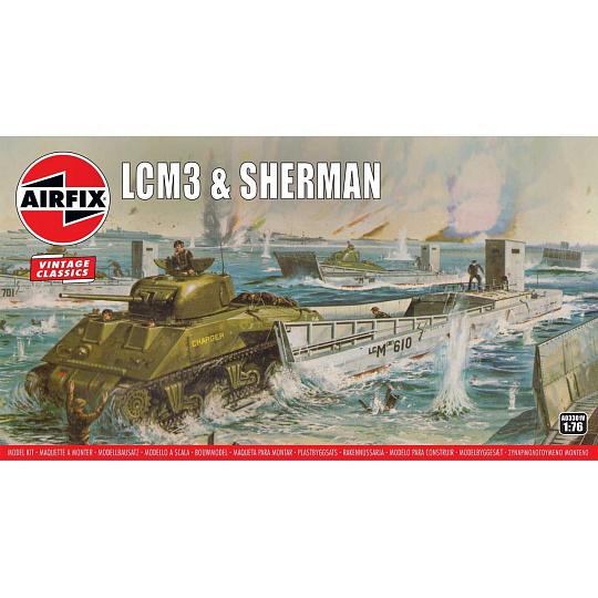 Airfix Classic Kit VINTAGE military A03301V - LCM3 & Sherman Tank (1:76) Airfix Classic Kit VINTAGE military A03301V - LCM3 & Sherman Tank (1:76)