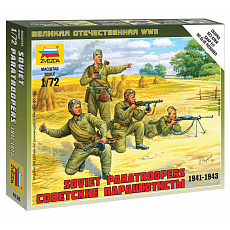 Zvezda Wargames (WWII) figurky 6138 - Soviet Paratroops (1:72)