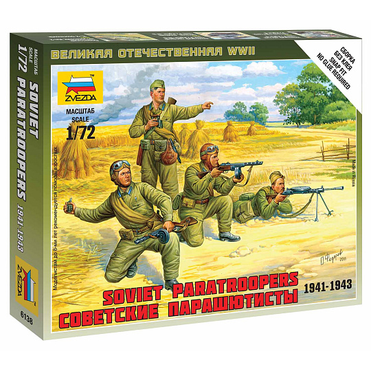 Zvezda Wargames (WWII) figurky 6138 - Soviet Paratroops (1:72)