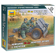 Zvezda Wargames (WWII) figurky 6156 - German 75mm Infantry Gun (1:72)