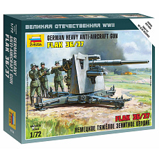 Zvezda Wargames (WWII) military 6158 - German 88mm Flak 36/37 (1:72)