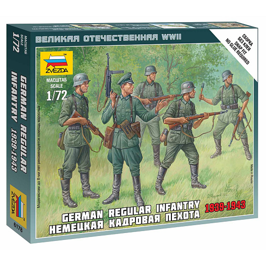 Zvezda Wargames (WWII) figurky 6178 - German Regular Infantry 1939-43 (1:72) Zvezda Wargames (WWII) figurky 6178 - German Regular Infantry 1939-43 (1:72)