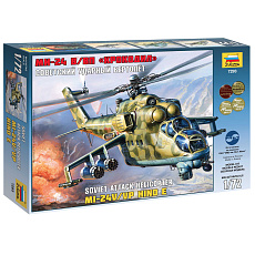 Zvezda Model Kit vrtulník 7293 - MIL MI-24V/VP Hind E (1:72)