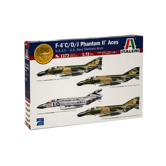 Italeri Model Kit letadlo 1373 - F-4 C/D/J PHANTOM II ACES USAF-US Navy Vietnam ACES (1:72) Italeri Model Kit letadlo 1373 - F-4 C/D/J PHANTOM II ACES USAF-US Navy Vietnam ACES (1:72)