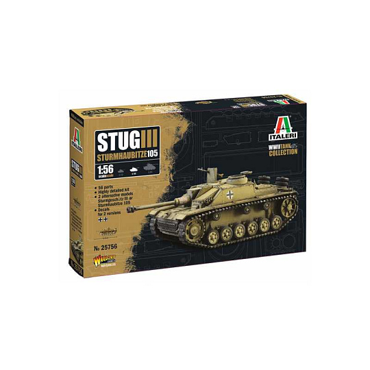 Italeri Model Kit military 25756 - Sd. Kfz. 142/1 Sturmgeschütz III (1:56) Italeri Model Kit military 25756 - Sd. Kfz. 142/1 Sturmgeschütz III (1:56)