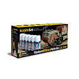 Italeri Sada akrylových barev 442AP - MODERN MILITARY VEHICLES (U.S./N.A.T.O.) 6 ks