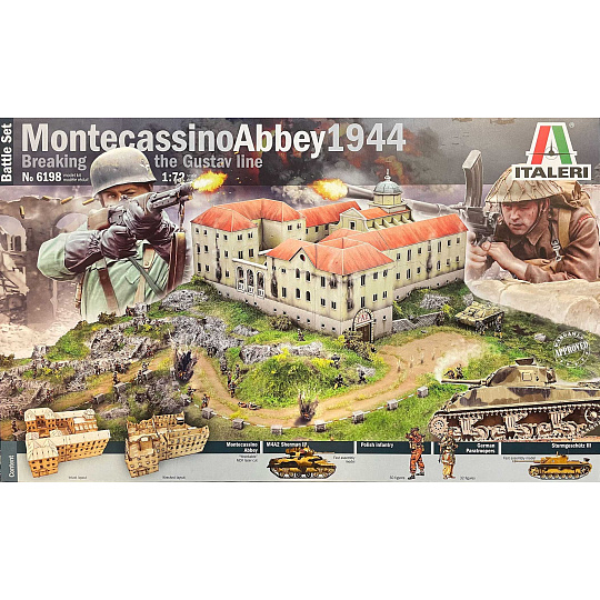 Italeri Model Kit diorama 6198 - Montecassino 1944: "Gustav" Line Batte (1:72) Italeri Model Kit diorama 6198 - Montecassino 1944: "Gustav" Line Batte (1:72)