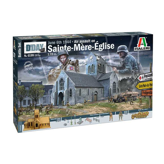Italeri Model Kit diorama 6199 - Battle of Normandy: Saint-Mere-Église 6 June 1944 (1:72) Italeri Model Kit diorama 6199 - Battle of Normandy: Saint-Mere-Église 6 June 1944 (1:72)
