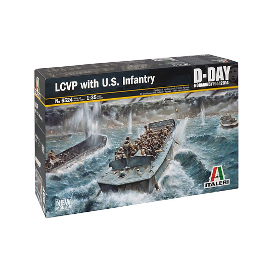 Italeri Model Kit loď 6524 - LCVP with US INFANTRY (1:35)