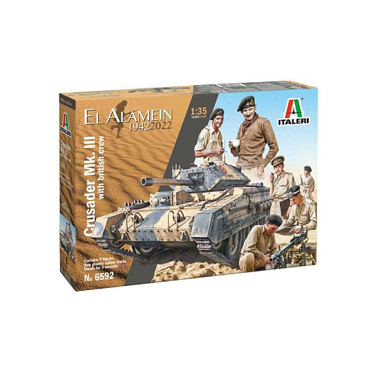 Italeri Model Kit military 6592 - Crusader Mk. II & British Tank Crew (1:35) Italeri Model Kit military 6592 - Crusader Mk. II & British Tank Crew (1:35)