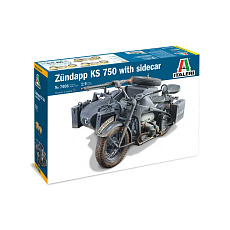 Italeri Model Kit military 7406 - Zundapp KS 750 with sidecar (1:9)