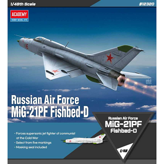 Academy Model Kit letadlo 12320 - Russian Air Force MiG-21PF Fishbed-D (1:48) Academy Model Kit letadlo 12320 - Russian Air Force MiG-21PF Fishbed-D (1:48)