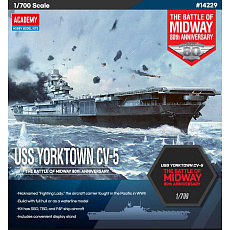 Academy Model Kit loď 14229 - USS Yorktown CV-5 "Battle of Midway" (1:700) Academy Model Kit loď 14229 - USS Yorktown CV-5 "Battle of Midway" (1:700)
