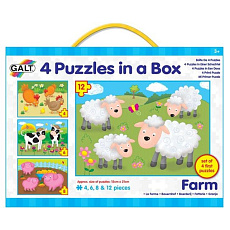4 Puzzle v krabici - Farma