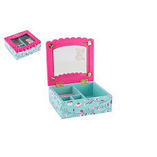 Teddies Skříňka šperkovnice Princess odklápěcí vrch dřevo 12,5x12x5x5cm v krabičce Teddies Skříňka šperkovnice Princess odklápěcí vrch dřevo 12,5x12x5x5cm v krabičce