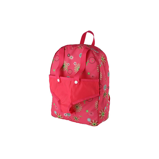 Teddies Batoh s nosítkem pro panenku látka 25x35x10cm v sáčku