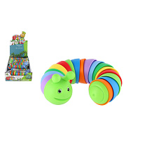 Teddies Housenka ohebná antistresová plast 17cm mix barev v sáčku 3x17cm