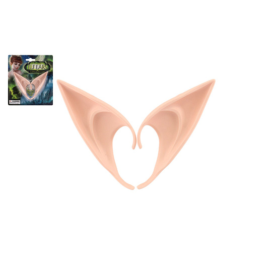 Teddies Uši/ucho elfí 2ks latex 12cm na kartě karneval Teddies Uši/ucho elfí 2ks latex 12cm na kartě karneval