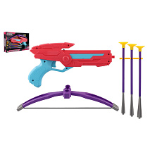 Teddies Kuše 27cm + šípy na přísavky 3ks plast růžová v krabici 33x20,5x5cm Teddies Kuše 27cm + šípy na přísavky 3ks plast růžová v krabici 33x20,5x5cm