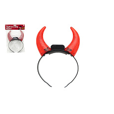 Teddies Rohy čertovské svítící plast 15cm na baterie v sáčku