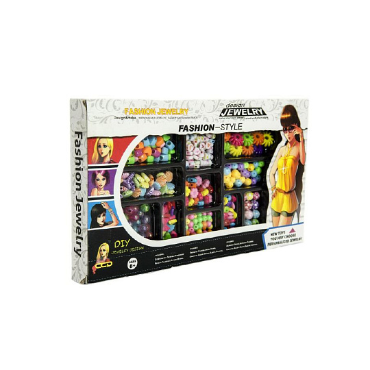 Sada korálky navlékací plast v krabici 27x15x2,5cm Sada korálky navlékací plast v krabici 27x15x2,5cm