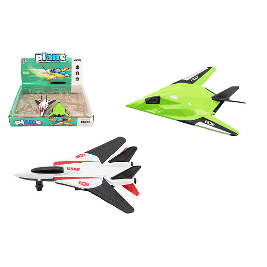 Teddies Letadlo/stíhačka kov/plast 11-13cm na zpětné natažení mix druhů Teddies Letadlo/stíhačka kov/plast 11-13cm na zpětné natažení mix druhů