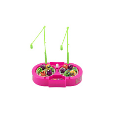 Teddies Hra ryby/rybář magnetická plast 14cm + 2 pruty na natažení 3 barvy na kartě