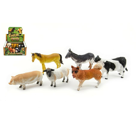 Teddies Zvířátko farma plast 11cm asst - cena za 1ks Teddies Zvířátko farma plast 11cm asst - cena za 1ks