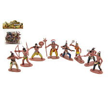 Teddies Indiáni s mapou plast 6cm v sáčku Teddies Indiáni s mapou plast 6cm v sáčku