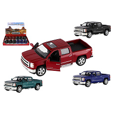 Teddies Auto Kinsmart Chevrolet 2014 Silverado kov/plast 13cm 4 barvy na zpětné natažení Teddies Auto Kinsmart Chevrolet 2014 Silverado kov/plast 13cm 4 barvy na zpětné natažení