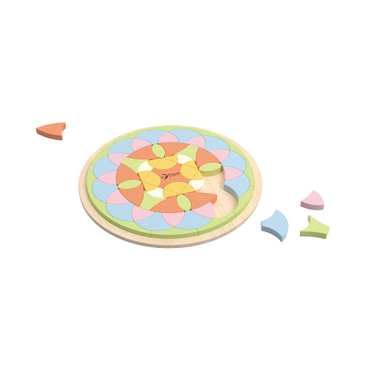 Skládanka/vkládačka mandala dřevo 71ks v krabici 23x23x5cm Skládanka/vkládačka mandala dřevo 71ks v krabici 23x23x5cm