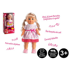 Teddies Panenka Barunka chodící a česky zpívající plast 42cm na baterie se zvukem v krabici 21x44x11cm Teddies Panenka Barunka chodící a česky zpívající plast 42cm na baterie se zvukem v krabici 21x44x11cm