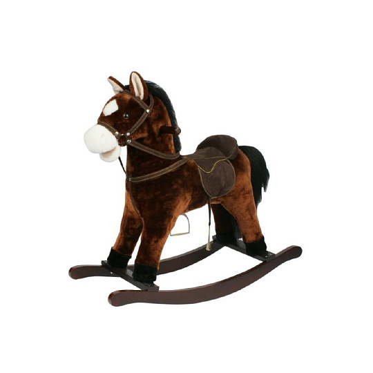 Kůň houpací hnědý plyš výška 71cm nosnost 50kg v krabici 62x56x19cm Kůň houpací hnědý plyš výška 71cm nosnost 50kg v krabici 62x56x19cm