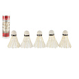Teddies Míčky/Košíčky na badminton péřové 5ks v tubě 6,5x19,5x6,5cm
