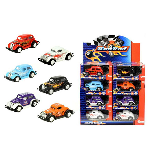 Teddies Auto kov 9 cm na zpětné natažení asst 6 barev Teddies Auto kov 9 cm na zpětné natažení asst 6 barev