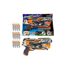 Teddies Pistole na pěnové náboje + náboje 24ks plast 35cm na baterie se zvukem v krabici 36x26x6,5cm Teddies Pistole na pěnové náboje + náboje 24ks plast 35cm na baterie se zvukem v krabici 36x26x6,5cm