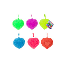 Teddies Přívěsek srdce antistresové mačkací silikon 11cm 6 barev Teddies Přívěsek srdce antistresové mačkací silikon 11cm 6 barev